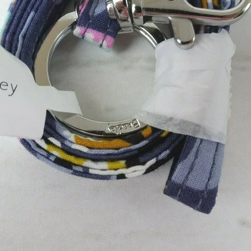 Vera Bradley Lanyard Key Ring ID Holder Charmont Meadow Clip Multi Purpose NEW